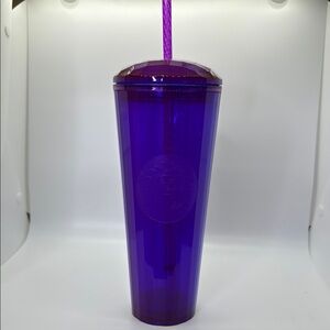Starbucks Purple Tumbler with Straw
